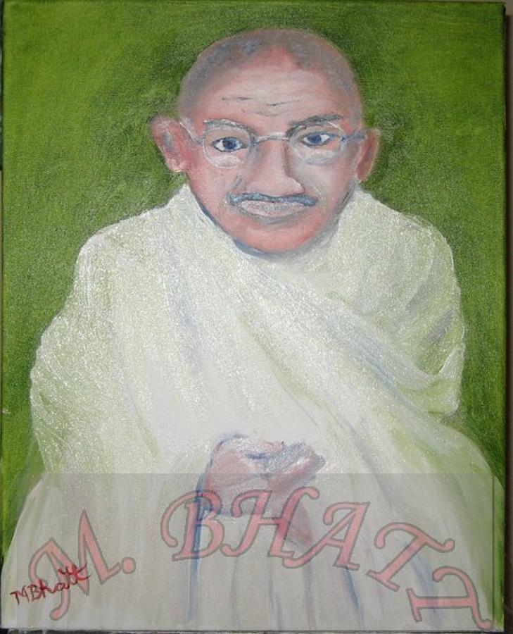 Mahatma Gandhiji Painting by M Bhatt - Pixels