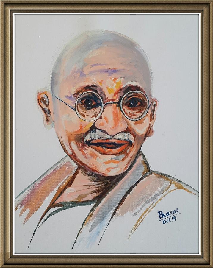 Mahatma Gandhiji Painting by Pranav Manakikar - Fine Art America