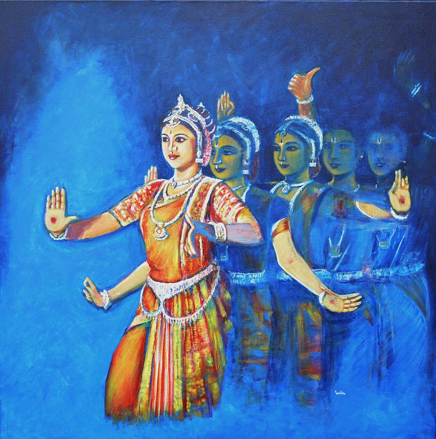 Mahishaasura Mardini Painting by Usha Shantharam