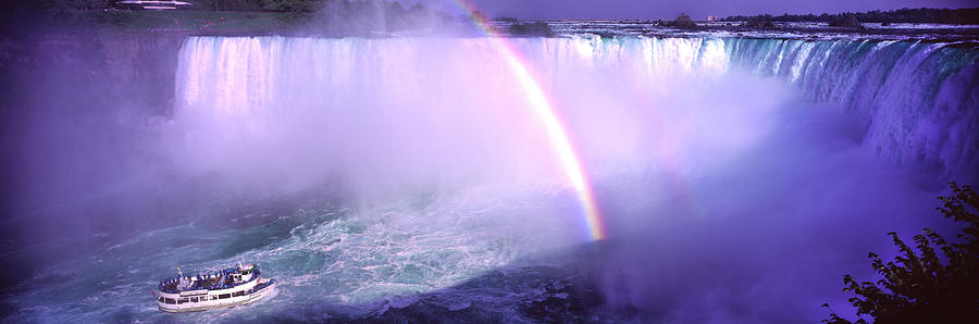 Nature Photograph - Maid Of The Mist With Rainbow by Panoramic Images