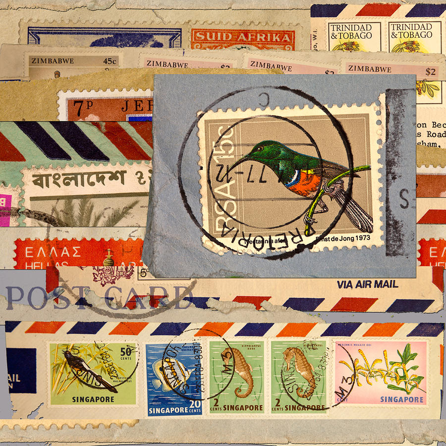 Mail Photograph - Mail Collage South Africa by Carol Leigh