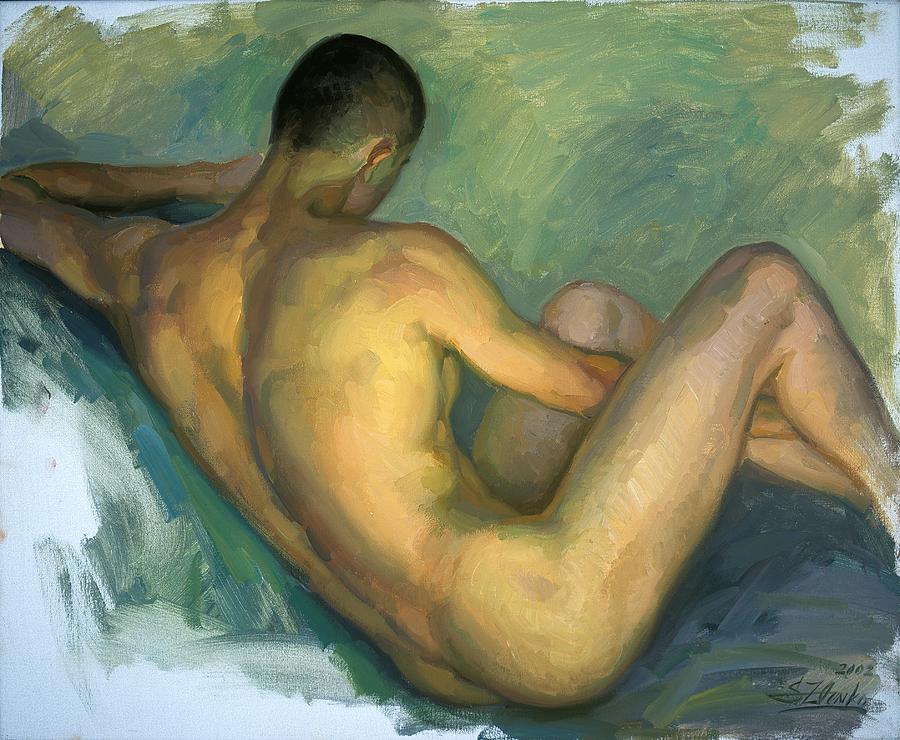 Nude Painting - Mail model by Serguei Zlenko.