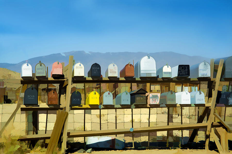 Mailboxes In The Desert Photograph by Janis Knight