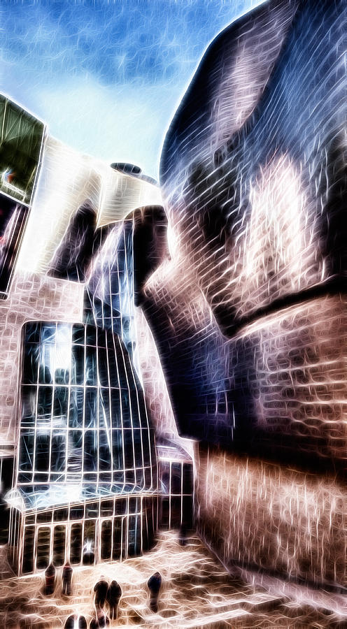 Main Entrance of Guggenheim Bilbao Museum in the Basque Country Fractal Photograph by Weston Westmoreland