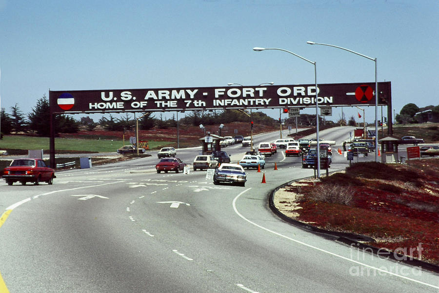 Fort Ord Photograph - Main Gate 7th Inf. Div Fort Ord Army Base Monterey Calif. 1984 Pat Hathaway Photo by Monterey County Historical Society