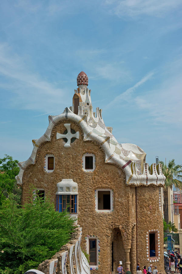 Barcelona Photograph - Main Gatehouse To Gaudi Park by Jan and Stoney Edwards