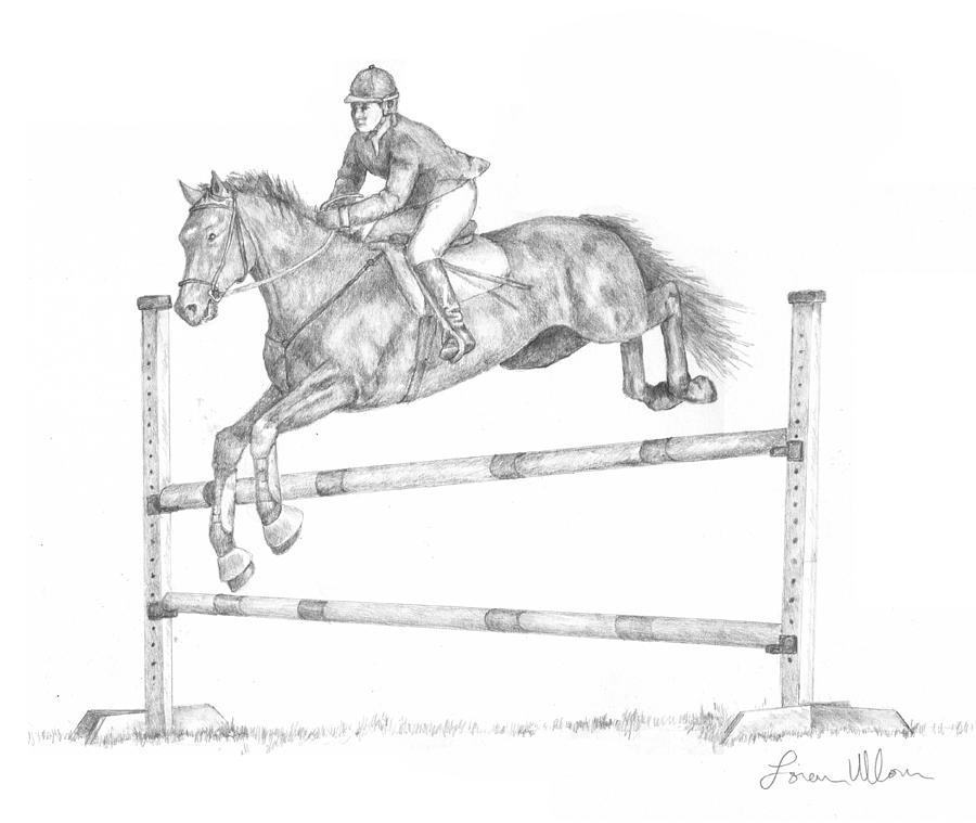 Horse Jumping Drawing Step By Step