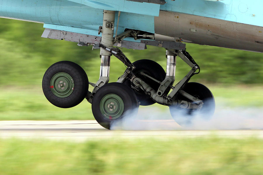 Main Landing Gears Of Su-34 Attack Photograph by Artyom Anikeev
