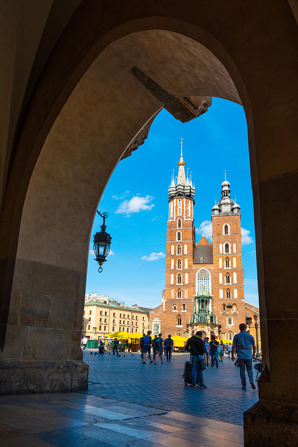 Main market square of Krakow Photograph by Syolacan