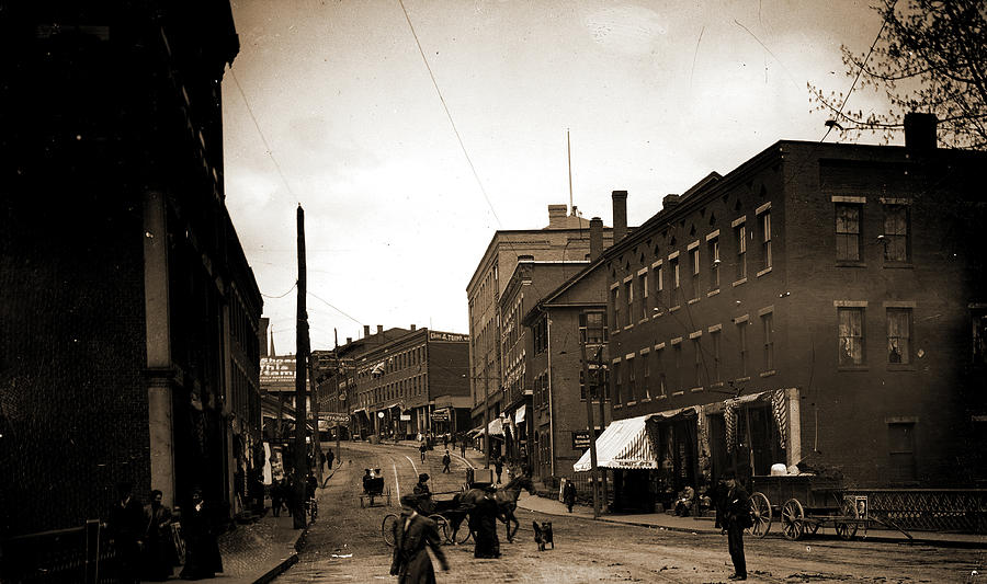Main St From Near R R Drawing By Litz Collection