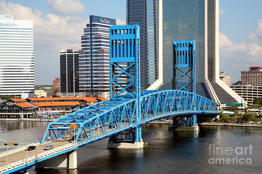 Jacksonville Photograph - Main Street Bridge Jacksonville Florida by Bill Cobb