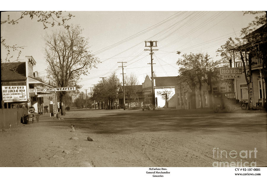 Dirt Photograph - Main street California circa 1920 by Monterey County Historical Society