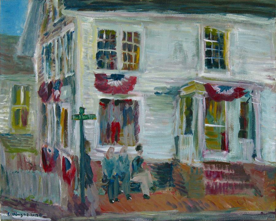 Edward Hopper Painting - Main Street Edgartown by Edward Ching