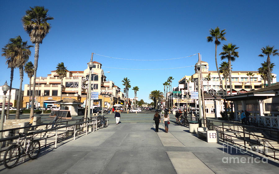 Huntington Beach Photograph - Main Street Huntington Beach by Gregory Dyer