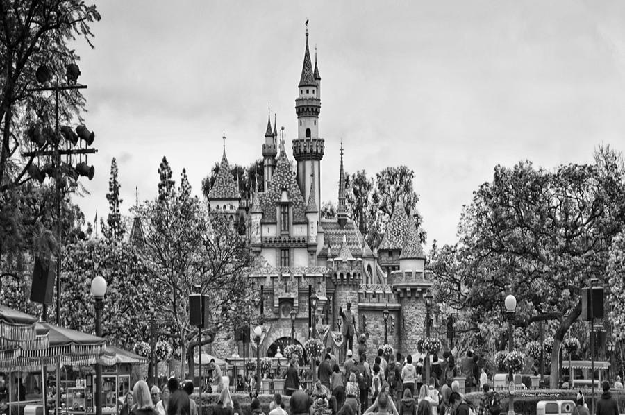 Main Street Sleeping Beauty Castle Disneyland Bw Photograph By Thomas Woolworth Fine Art America 