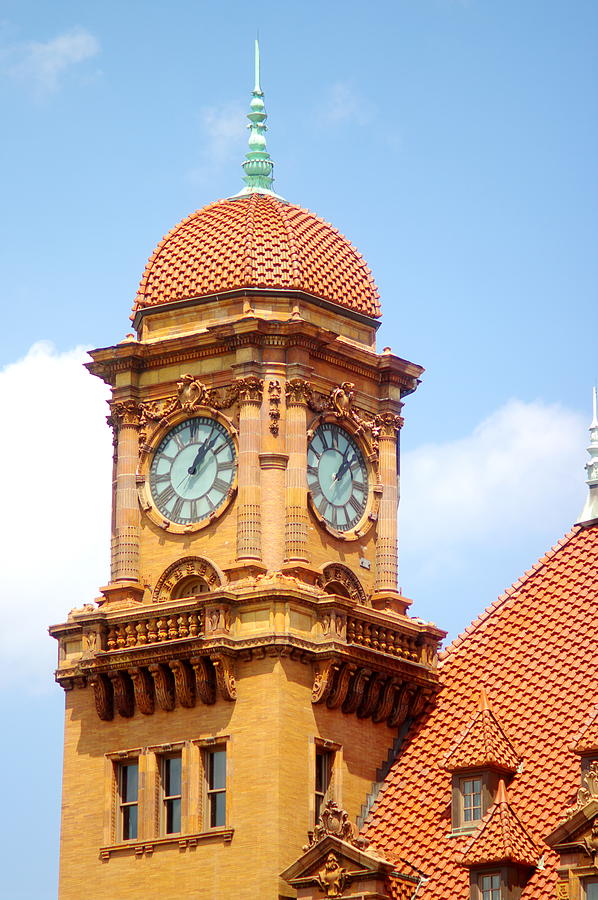 Architecture Photograph - Main Street Station Clock Tower Richmond VA by Suzanne Powers