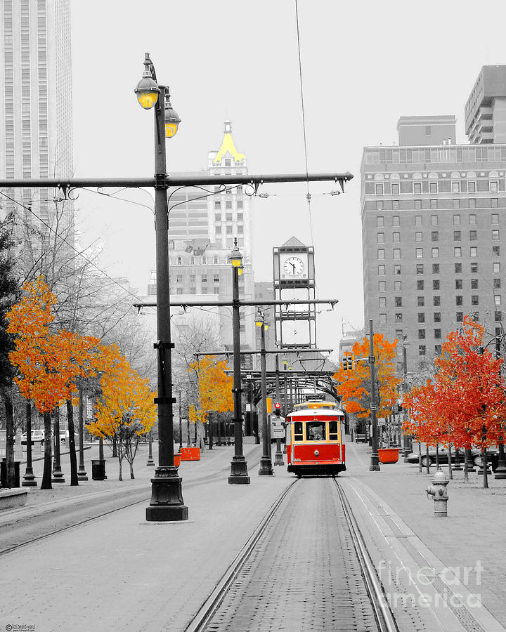 Main Street Trolley  Digital Art by Lizi Beard-Ward