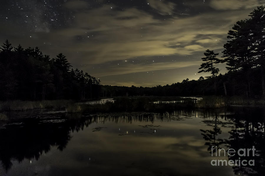 Maine Beaver Pond At Night Photograph by Patrick Fennell