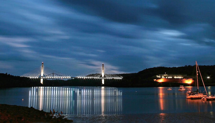 Maine Bridge and Fort Knox  Photograph by Barbara West