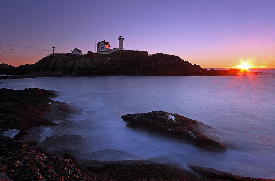Maine Cape Neddick Nubble Lighthouse Photograph by Juergen Roth