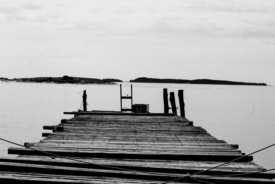 Landscape Photograph - Maine Coast Dock by Waylon  Wolfe