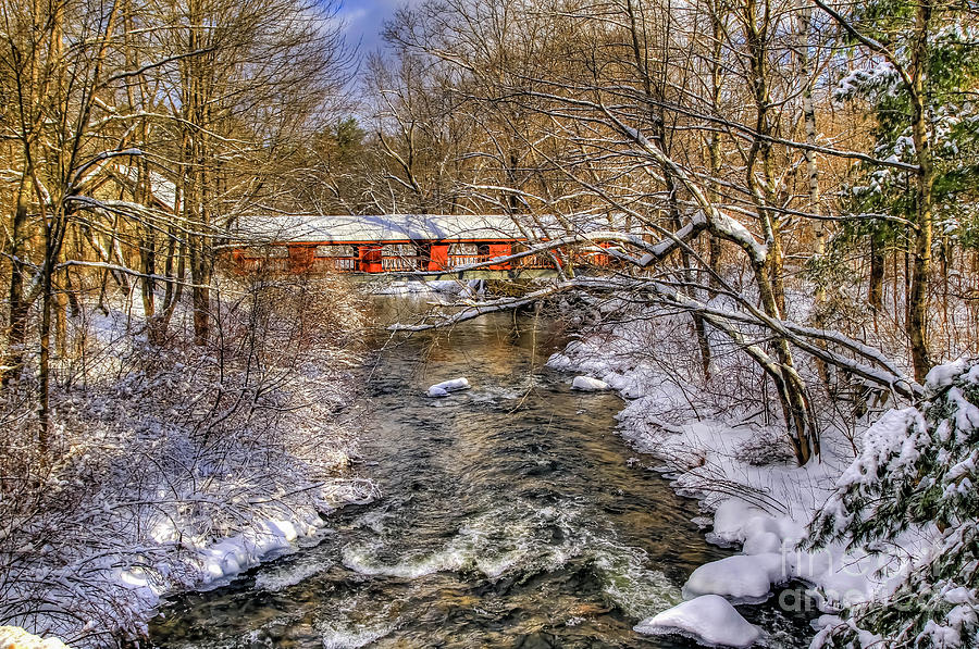 Winter Photograph - Maine Crossing by Brenda Giasson