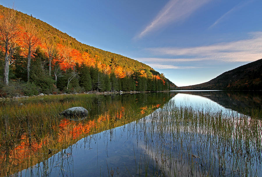 Maine Fall Foliage Glory at Bubble Pond  Photograph by Juergen Roth
