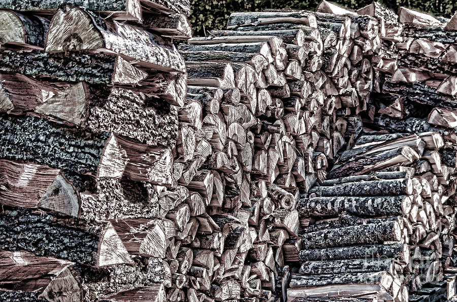 Woodpile Photograph - Maine Firewood by Patrick Fennell
