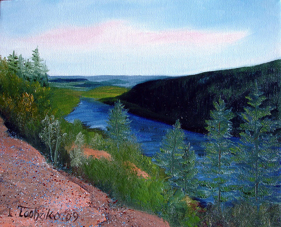 Acadia National Park Painting - Maine Jordon Pond by Laura Tasheiko