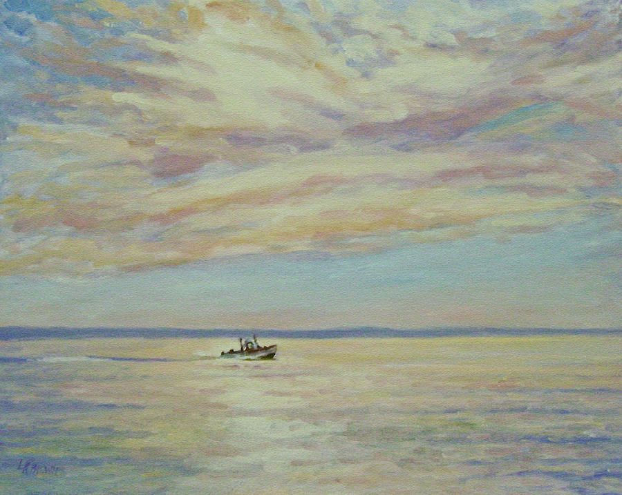 Boat Painting - Maine Morning by Lynne Brown