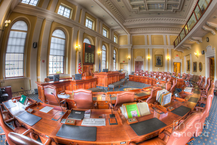 Maine State House Senate Chamber I Photograph by Clarence Holmes