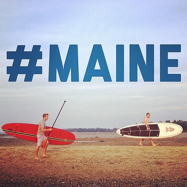 Design Photograph - #maine #sup #suplife #latergram by Mathieu Bourgeois 