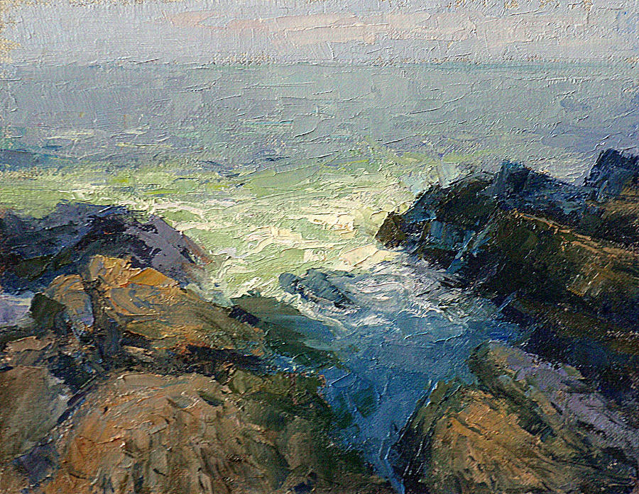 Mark Gingerich Maine Surf Painting by Mark Gingerich - Fine Art America