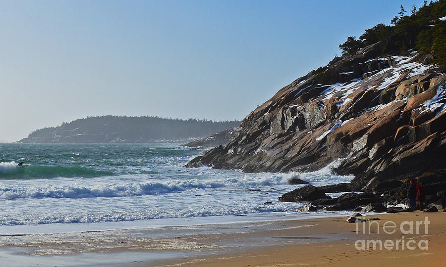 Maine Surfing Scene Photograph by Meandering Photography Pixels