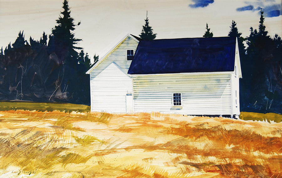 Maine White Painting by Len Stomski