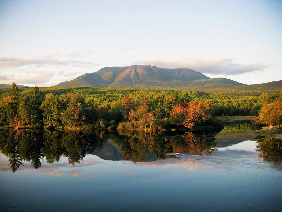 Baxter State Park Photograph - Maines Mount Katahdin And The Penobscot by Chris Bennett