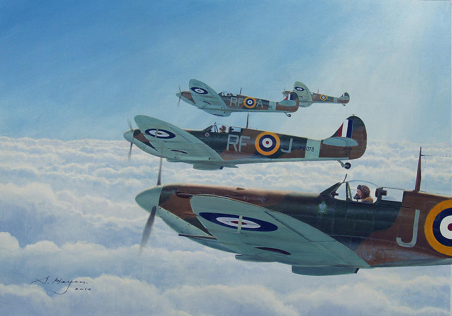 Airplane Painting - Maintain Angels Two-four by Steven Heyen