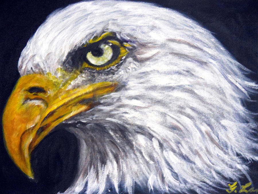 Majestic Bald Eagle Painting by Gilbert Lam