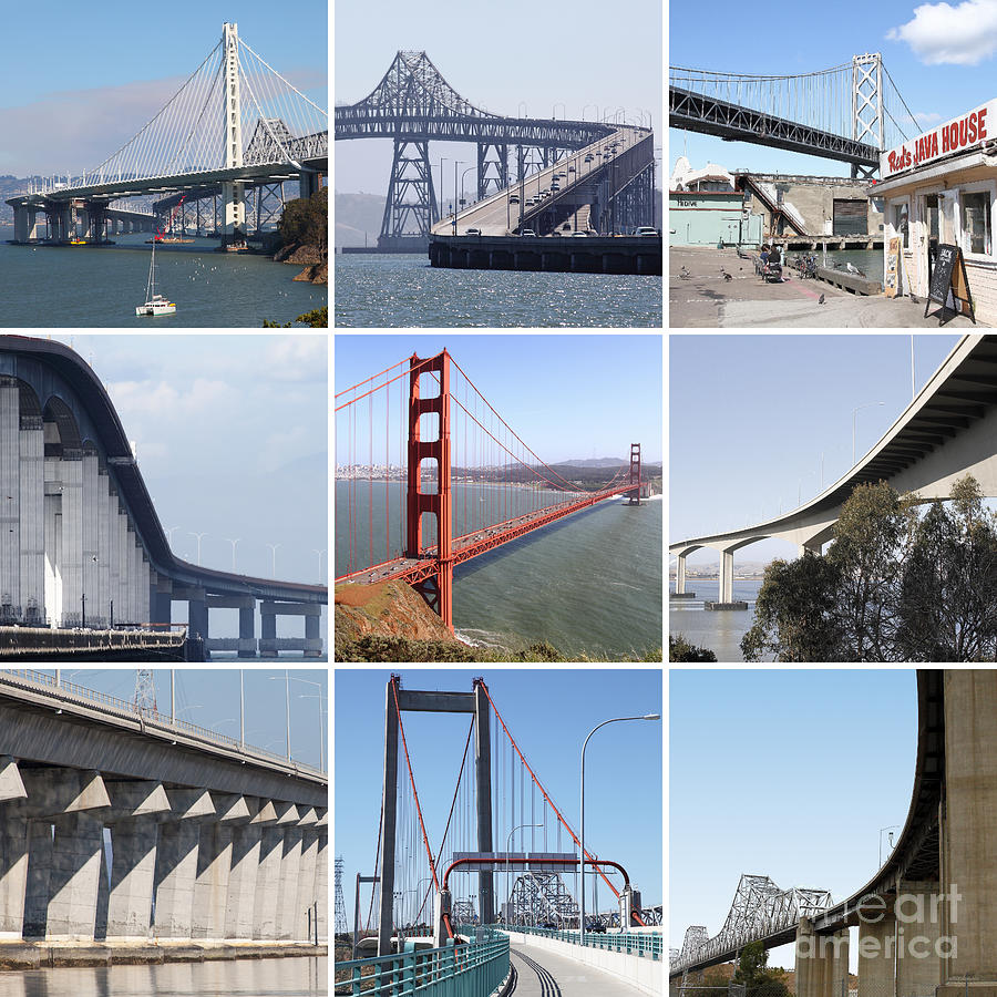 Majestic Bridges of The San Francisco Bay Area Photograph by Wingsdomain Art and Photography