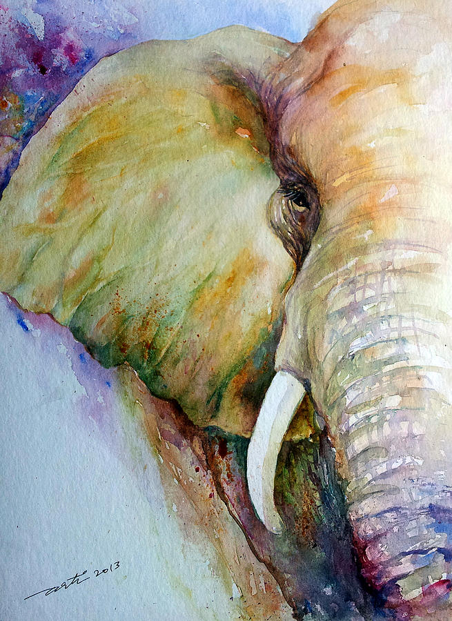 Majestic Elephant_Up Close Painting by Arti Chauhan