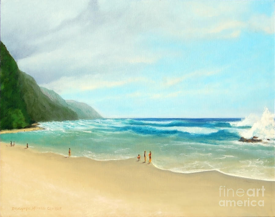 Mountain Painting - Majestic Hanalei Kauai by Rosemarie Morelli