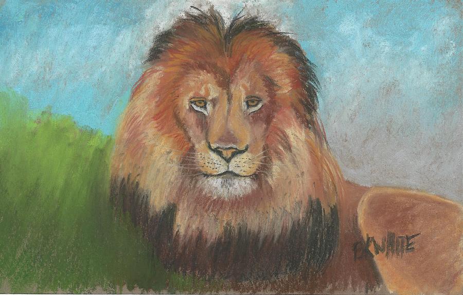 Majestic Lion Pastel by Brian White