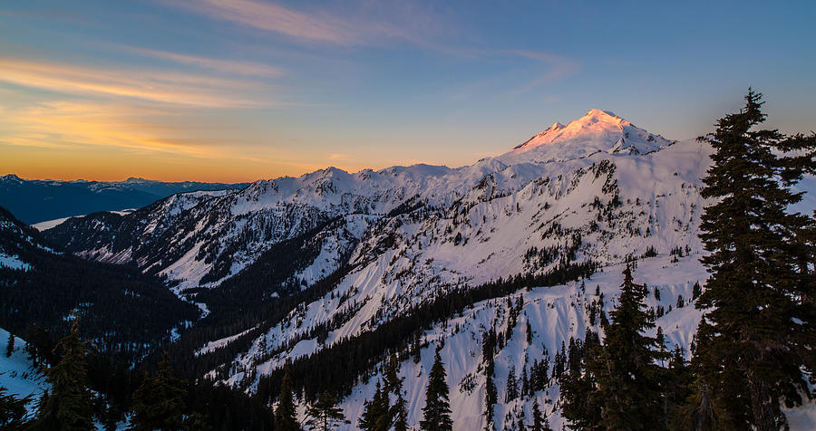 Mount Baker Photograph - Majestic Mount Baker Sunrise Light by Mike Reid