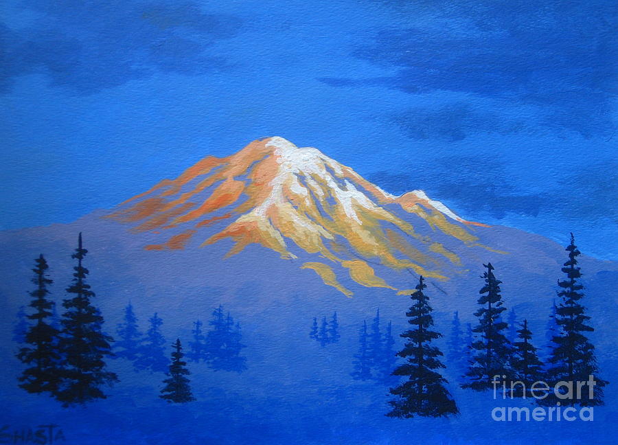 Nature Painting - Majestic  Mtn. by Shasta Eone
