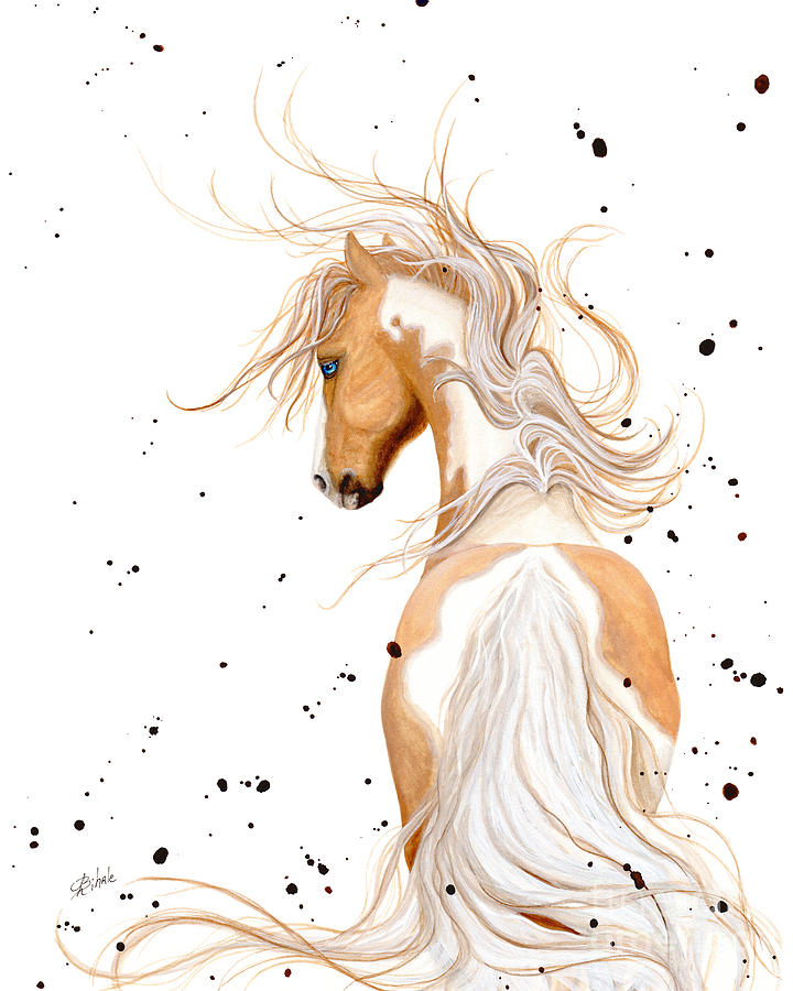 Majestic Palomino Pinto Painting by AmyLyn Bihrle
