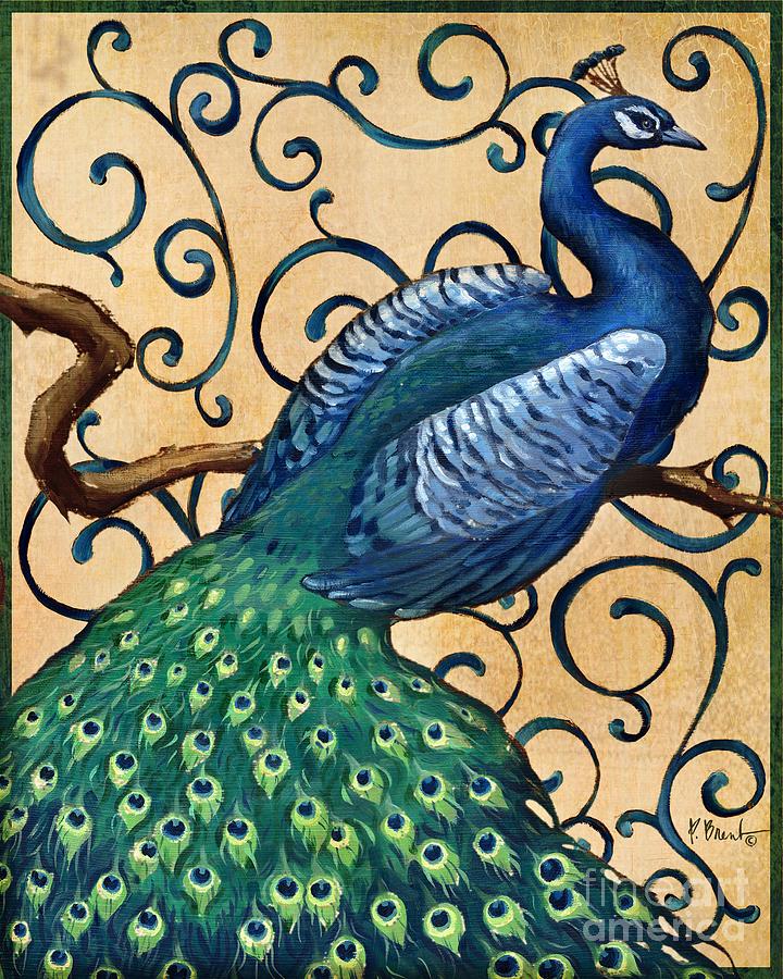 Peacock Painting - Majestic Peacock I by Paul Brent