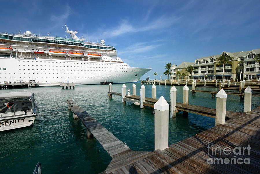 Pier Photograph - Majesty of the Seas docked at Key West Florida by Amy Cicconi