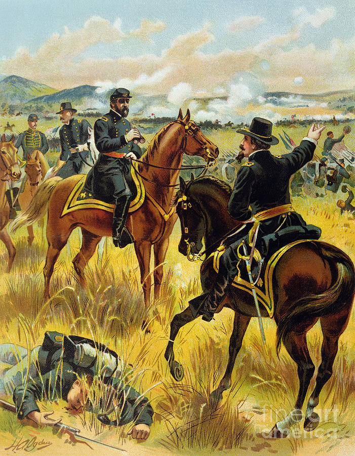 Henry Alexander Ogden Painting - Major General George Meade at the Battle of Gettysburg by Henry Alexander Ogden
