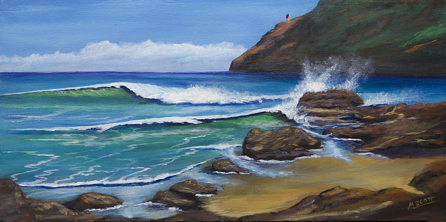 Makapuu Beach Painting by Michael Scott
