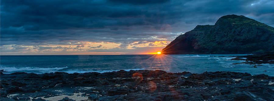 Makapuu Lighthouse and Sunrise Photograph by Dan McManus